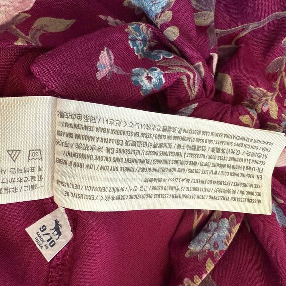 NWT Abercrombie Floral Long Sleeve Crop Tie Front Button Down Top Girls 9/10 - Picture 9 of 9